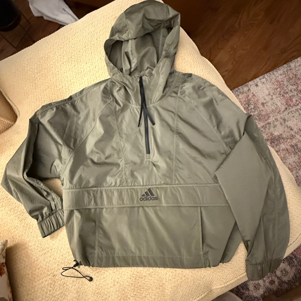 Adidas Windy.RDY Legacy Green Hooded Windbreaker - Picture 5 of 11